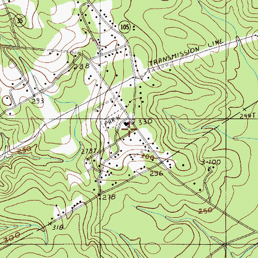 Topographic Map of Knight Hill School, SC