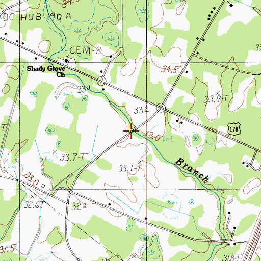 Topographic Map of Knight School, SC