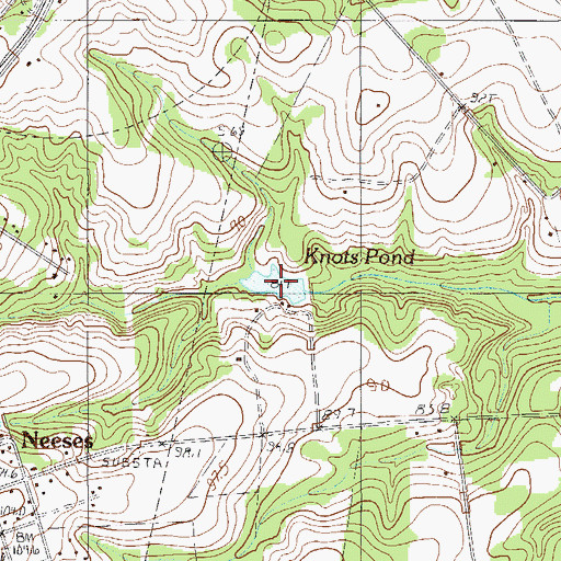 Topographic Map of Knots Pond, SC