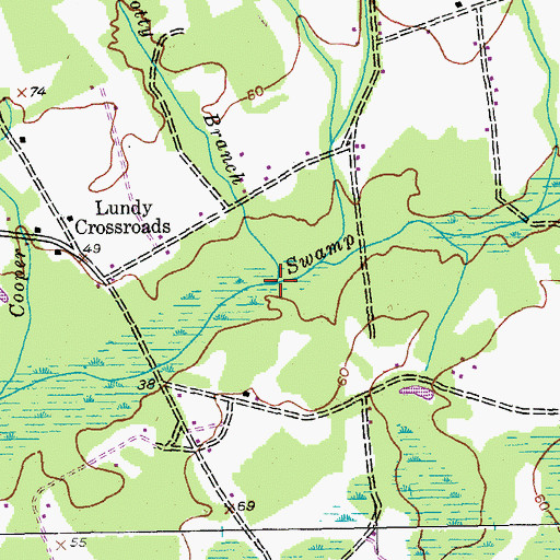 Topographic Map of Knotty Branch, SC