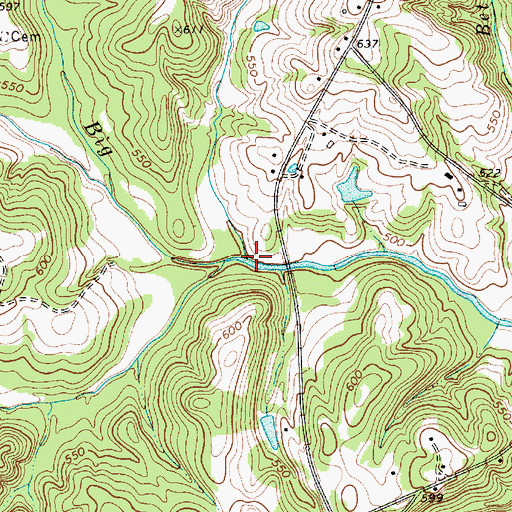 Topographic Map of Knox Creek, SC