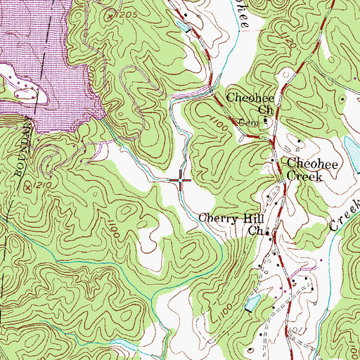 Topographic Map of Knox Creek, SC