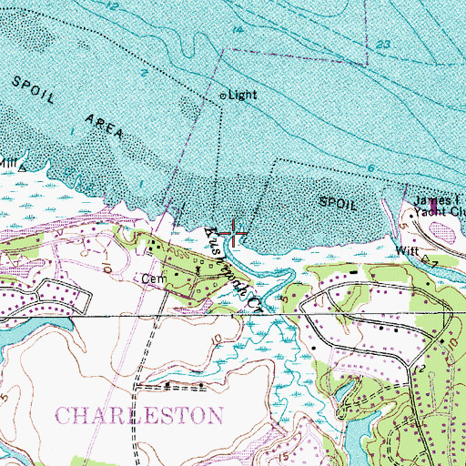 Topographic Map of Kushiwah Creek, SC