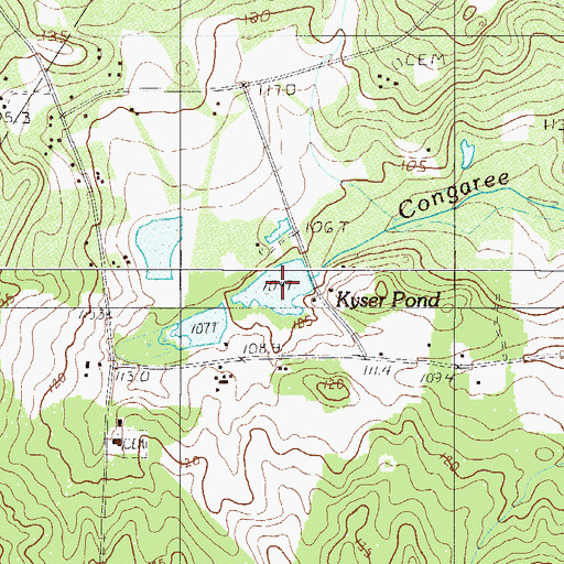 Topographic Map of Kyser Pond, SC