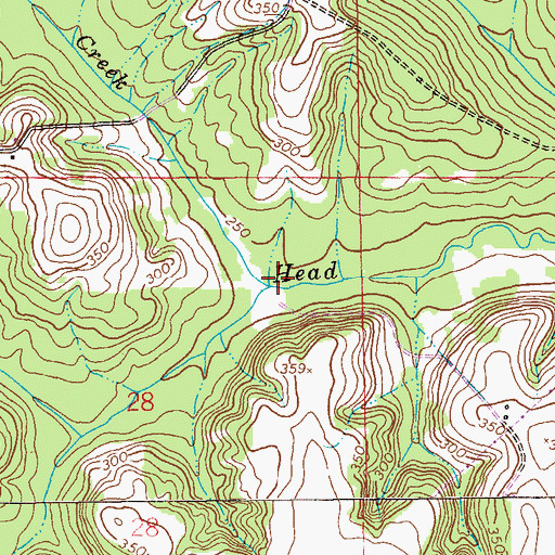 Topographic Map of Mathews Creek, AL