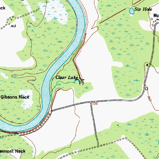 Topographic Map of Lake Clear, SC