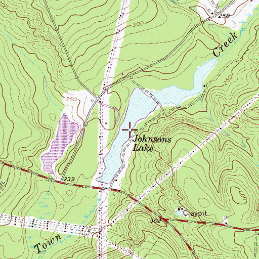 Topographic Map of Lake Johnsons, SC