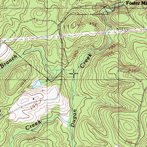 Topographic Map of Lancaster Branch, SC