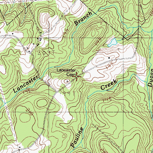 Topographic Map of Lancaster Cemetery, SC