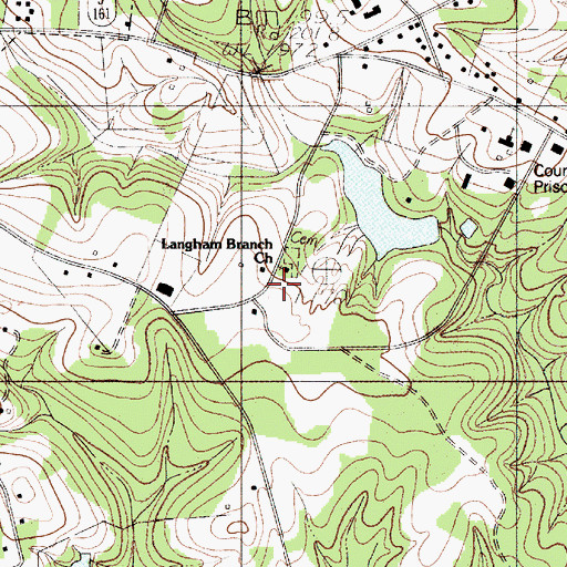Topographic Map of Langham Church, SC
