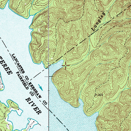 Topographic Map of Langley Branch, SC