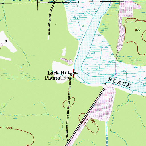 Topographic Map of Lark Hill Plantation, SC