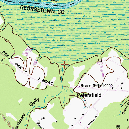 Topographic Map of Larrimore Gully, SC