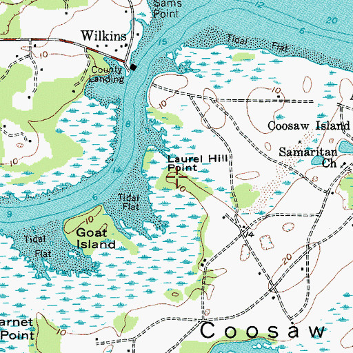 Topographic Map of Laurel Hill Point, SC