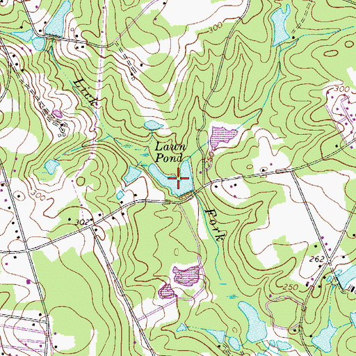 Topographic Map of Lawn Pond, SC