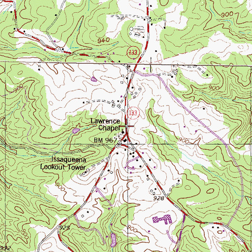 Topographic Map of Lawrence Chapel, SC