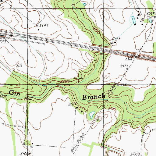 Topographic Map of Laws Branch, SC