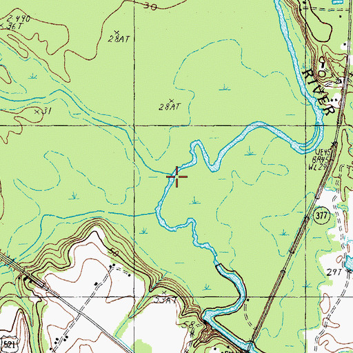 Topographic Map of Laws Swamp, SC