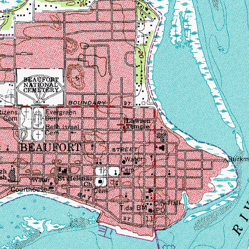 Topographic Map of Lawson Temple, SC