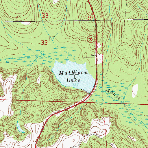 Topographic Map of Mathison Lake, AL