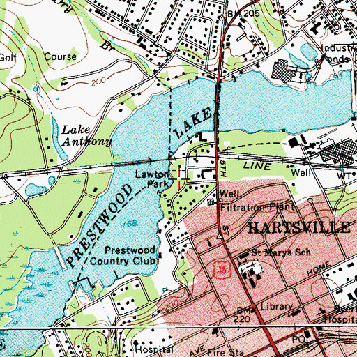 Topographic Map of Lawton Park, SC