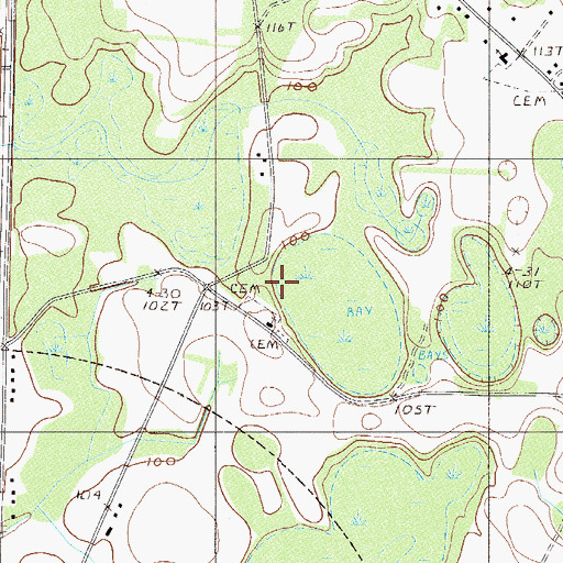 Topographic Map of Lebanon Church, SC