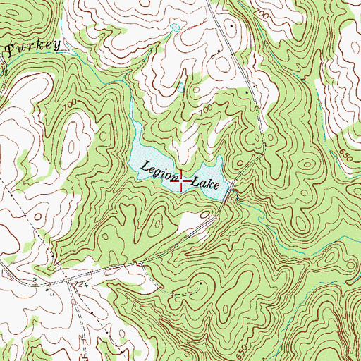 Topographic Map of Legion Lake, SC