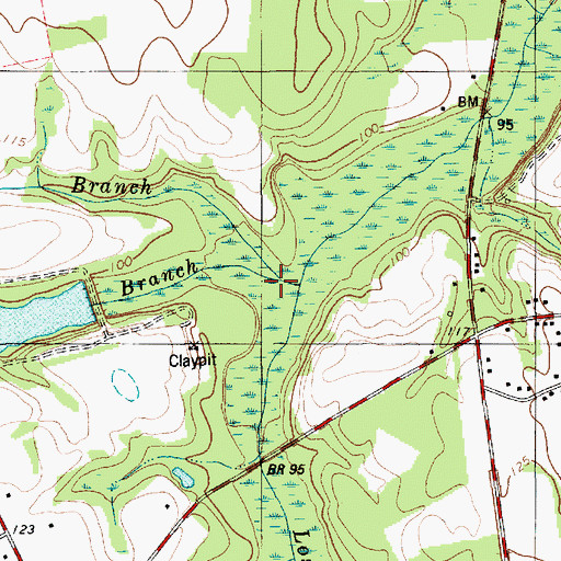 Topographic Map of Lemon Branch, SC