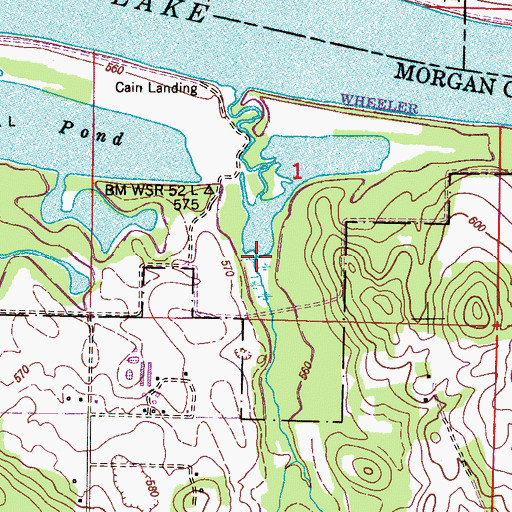 Topographic Map of Matney Branch, AL