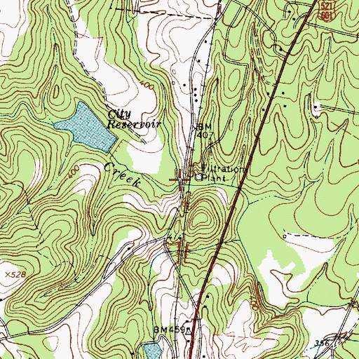Topographic Map of Lick Creek, SC