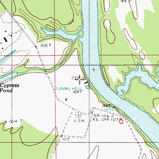 Topographic Map of Matthew Cemetery, AL
