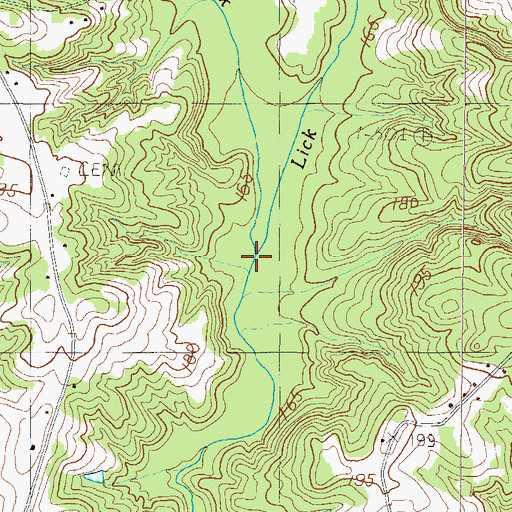 Topographic Map of Lick Creek, SC