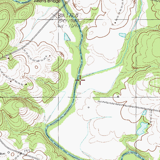 Topographic Map of Lick Creek, SC