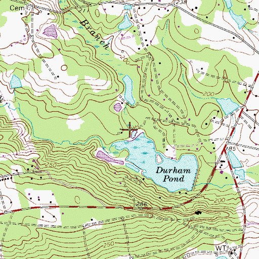 Topographic Map of Lick Fork Branch, SC