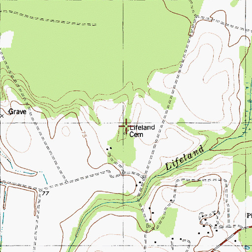 Topographic Map of Lifeland Cemetery, SC
