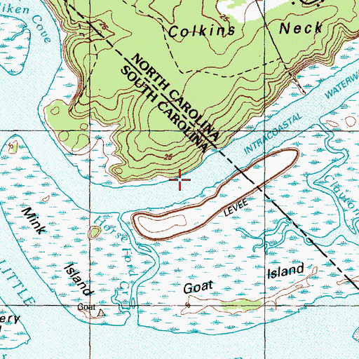 Topographic Map of Lighthouse One Hundred Sixteen, SC