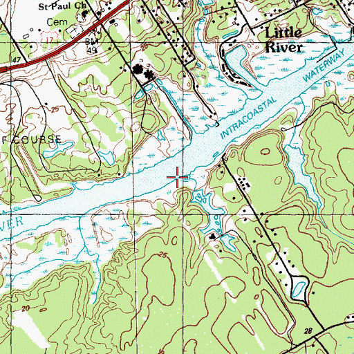 Topographic Map of Lighthouse Thirty-three, SC
