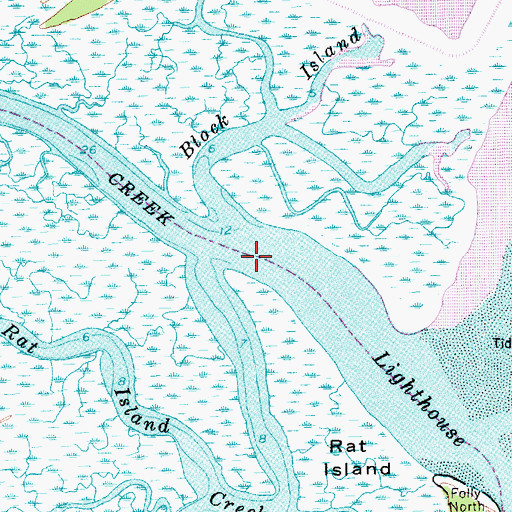 Topographic Map of Lighthouse Creek, SC