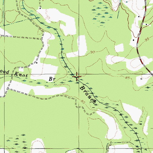 Topographic Map of Lightwood Knot Branch, SC
