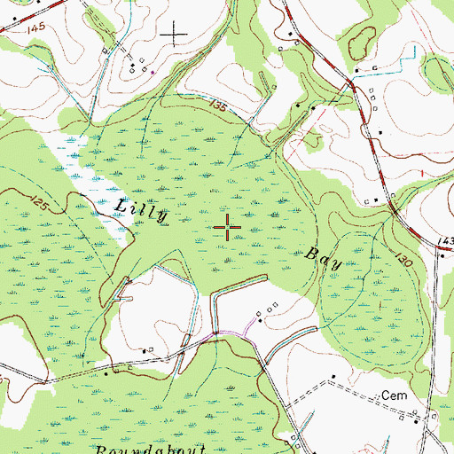 Topographic Map of Lilly Bay, SC