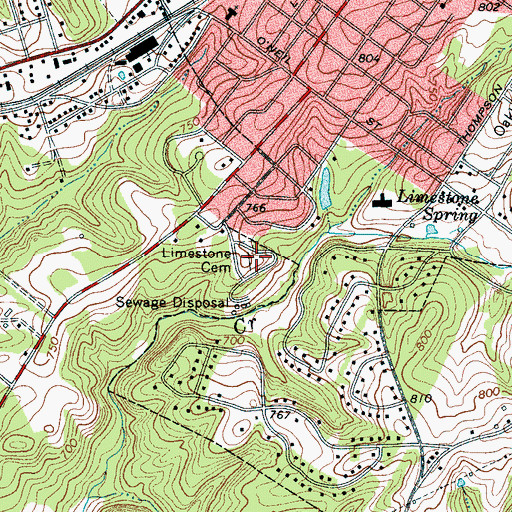 Topographic Map of Limestone Cemetery, SC