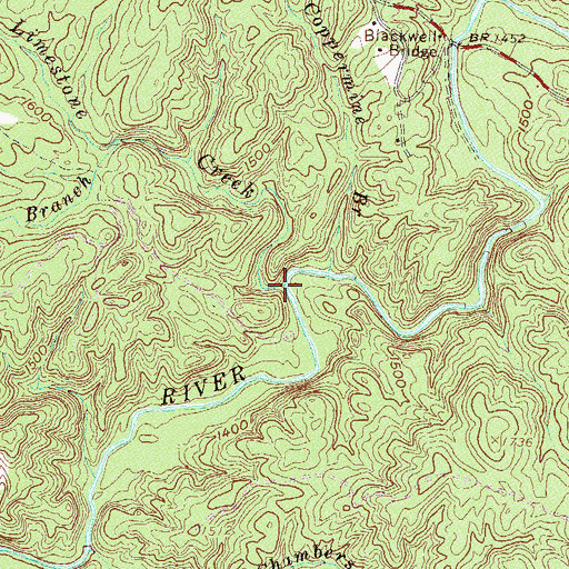 Topographic Map of Limestone Creek, SC