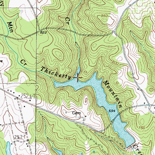Topographic Map of Linder Creek, SC