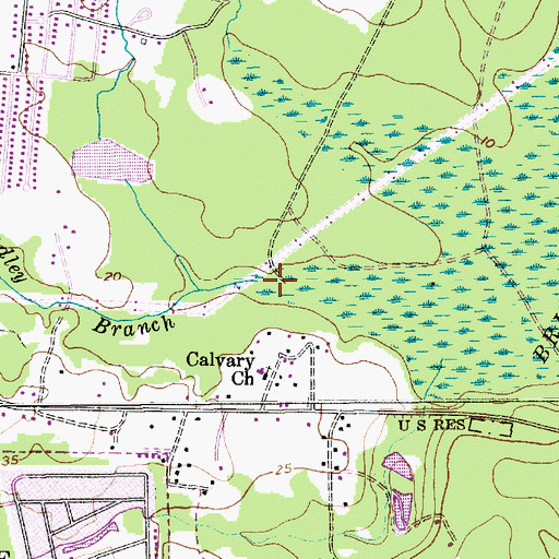 Topographic Map of Lindley Branch, SC