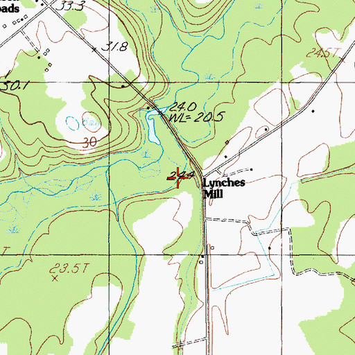 Topographic Map of Little Bay Branch, SC