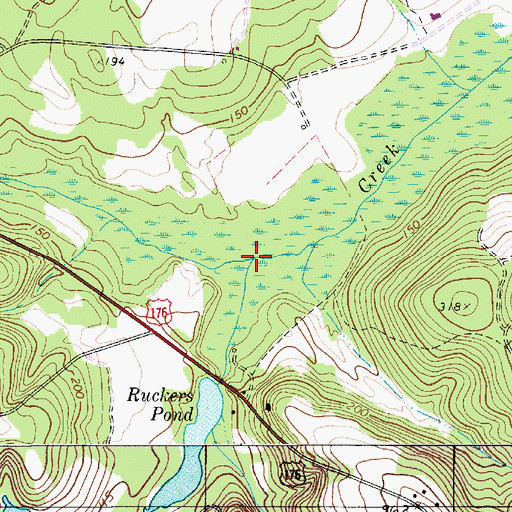 Topographic Map of Little Beaver Creek, SC