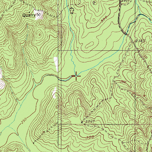 Topographic Map of Little Beaver Creek, SC
