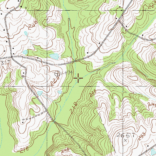 Topographic Map of Little Beaverdam Creek, SC