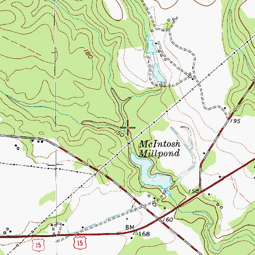 Topographic Map of Little Boggy Swamp, SC