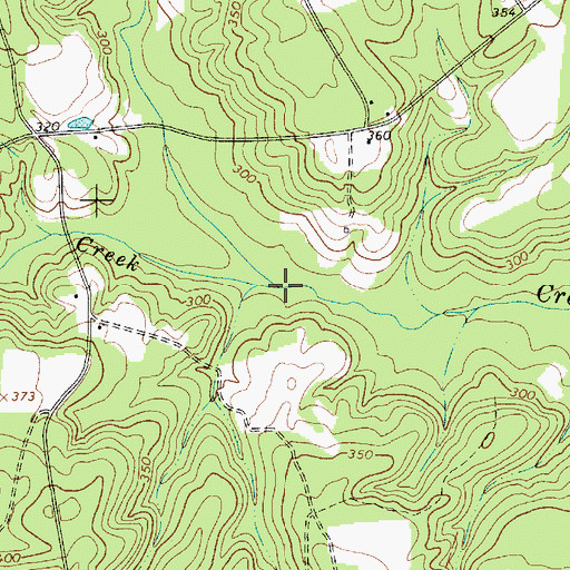 Topographic Map of Little Buffalo Creek, SC